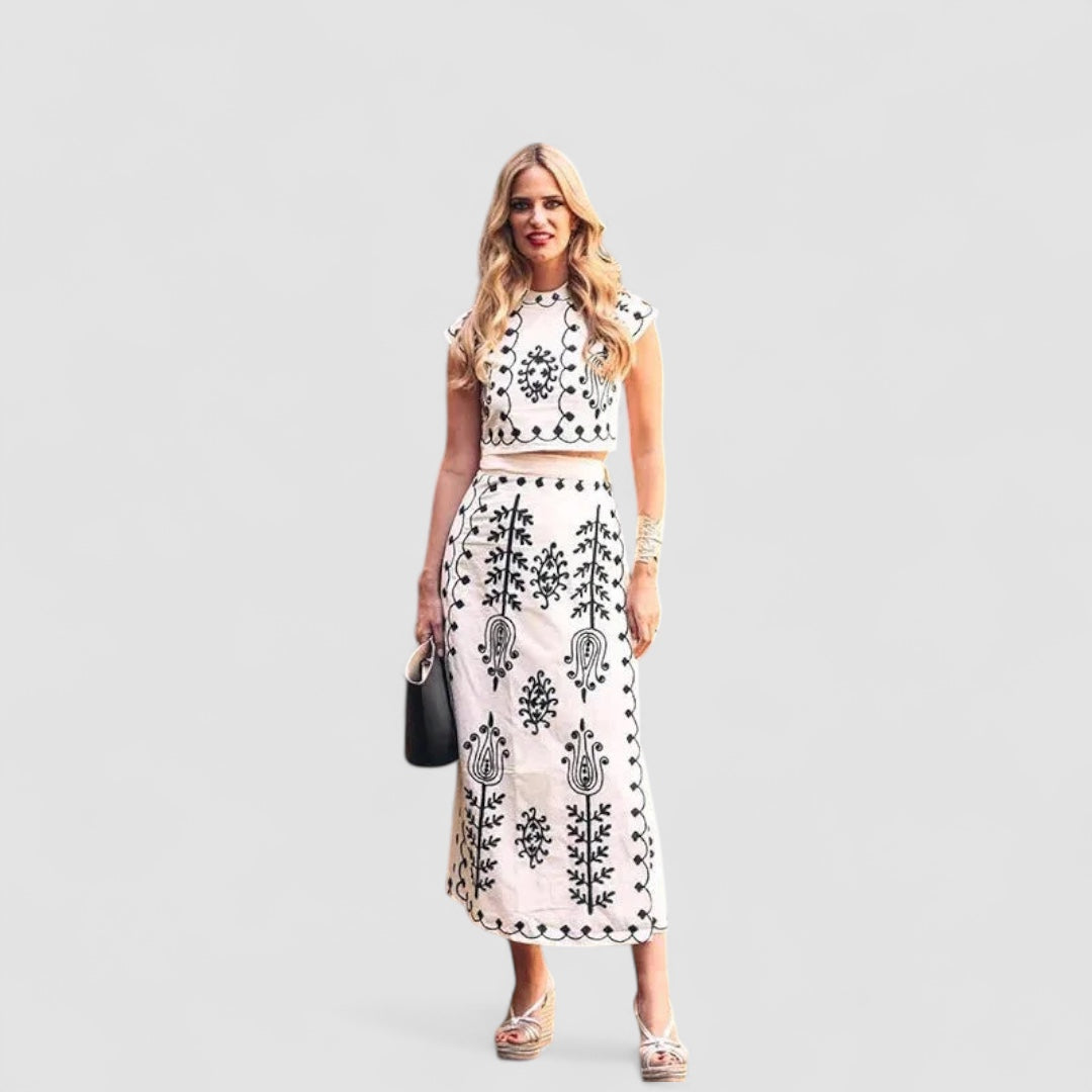 Eastwood and Bloom™ | Camilla - Printed Top and Skirt