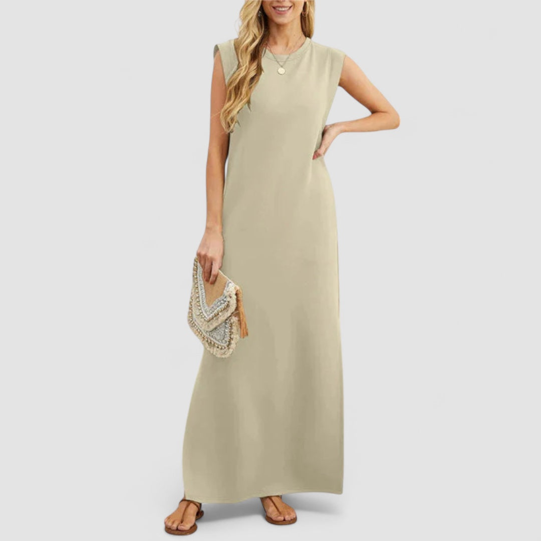 Eastwood and Bloom™ | Long Dress in Flowing Anti-Wrinkle Fabric