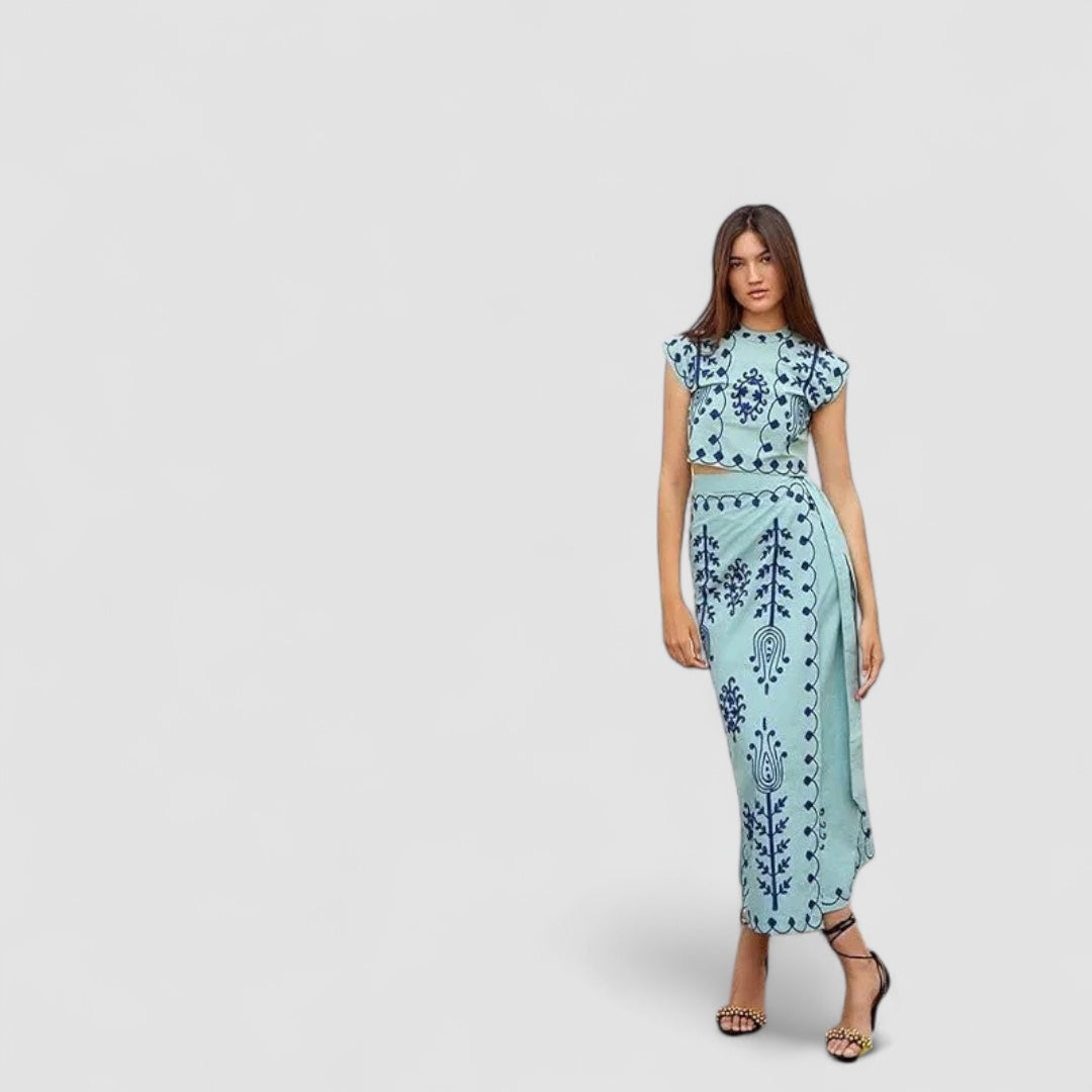 Eastwood and Bloom™ | Camilla - Printed Top and Skirt