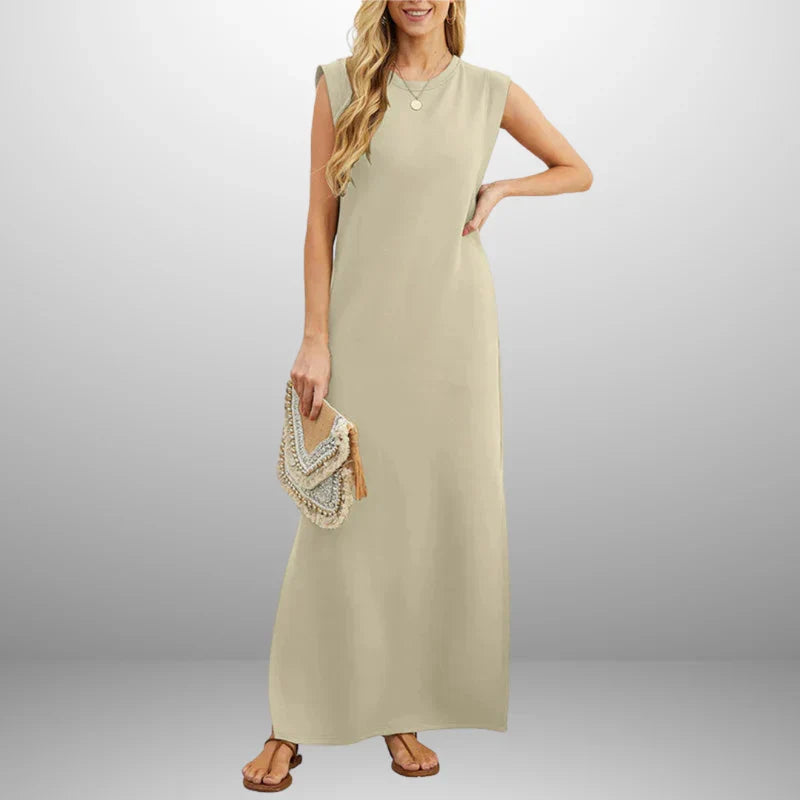 Eastwood and Bloom™ | Long Dress in Flowing Anti-Wrinkle Fabric