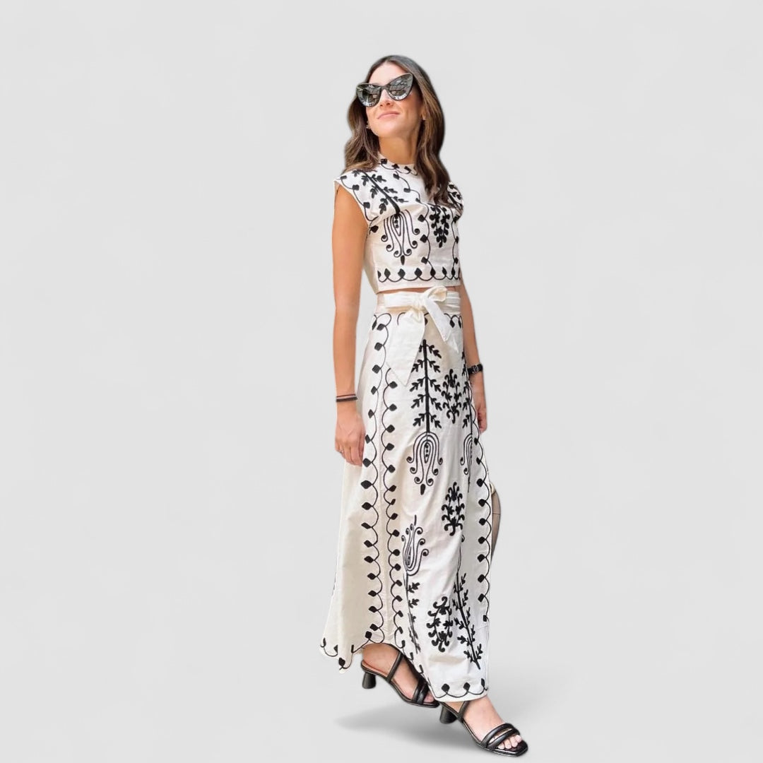 Eastwood and Bloom™ | Camilla - Printed Top and Skirt