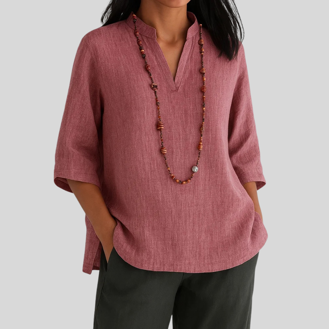 Eastwood and Bloom™ | Elin – Tunic Top in Soft Linen Blend