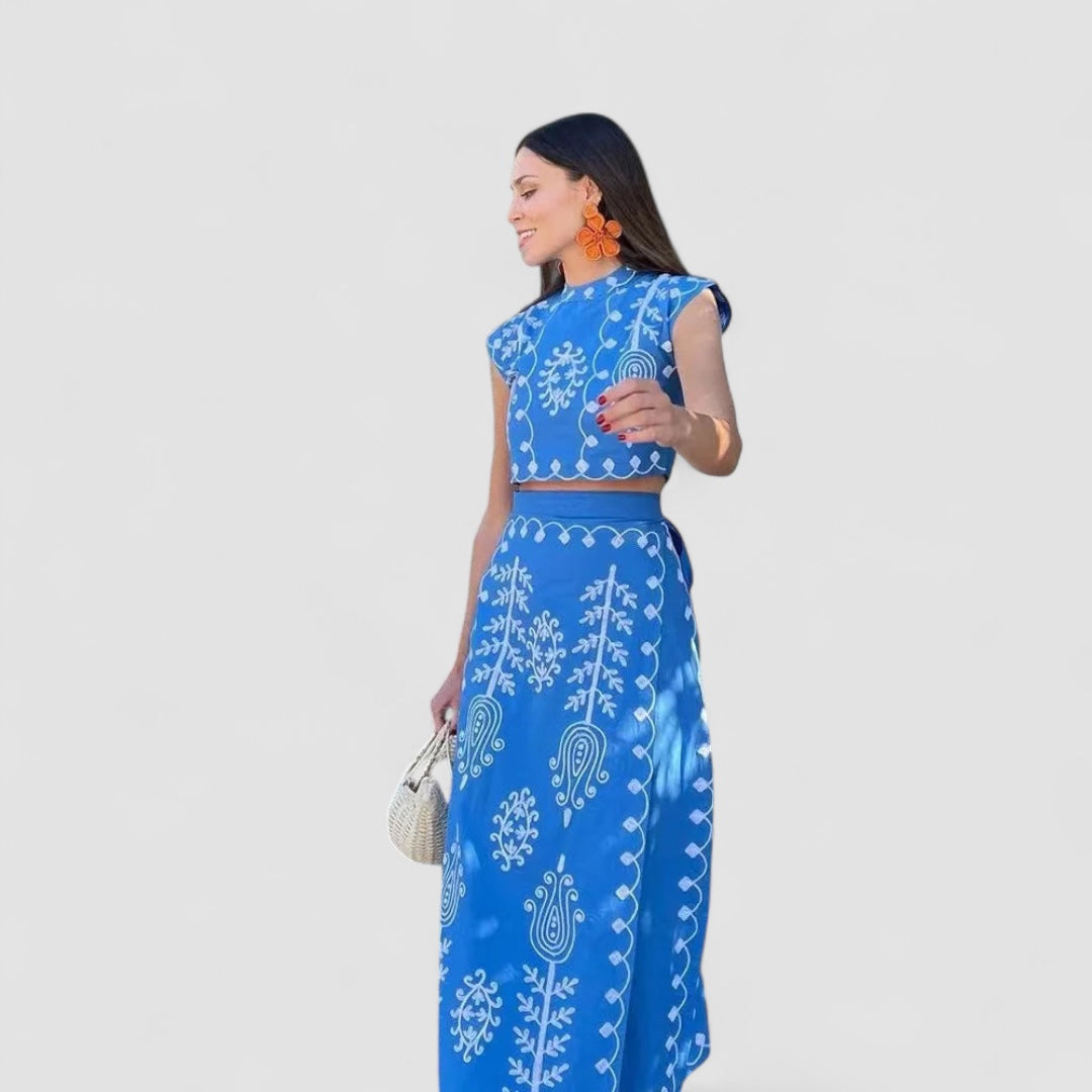 Eastwood and Bloom™ | Camilla - Printed Top and Skirt