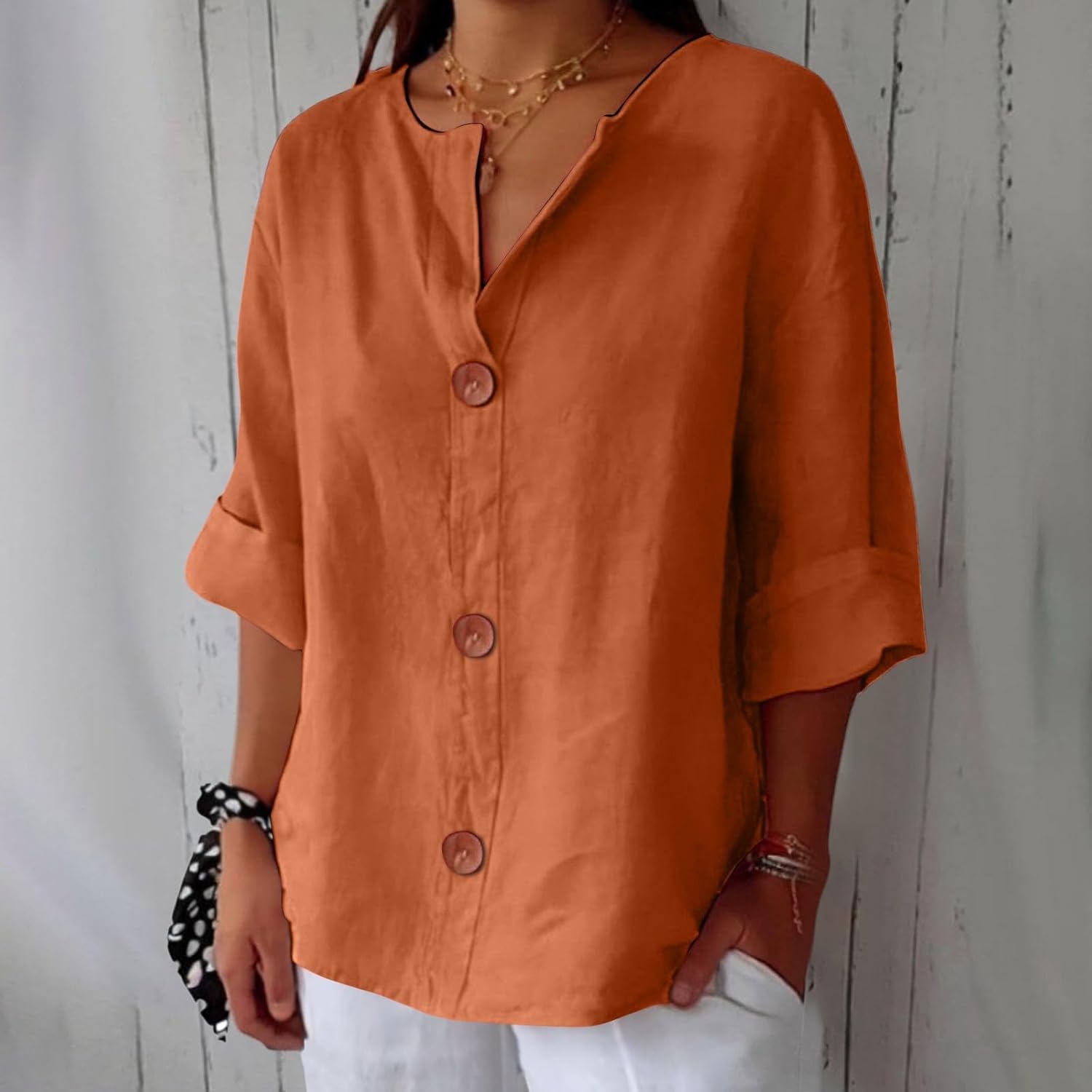 Eastwood and Bloom™ | Relaxed Linen Blouse for Timeless Elegance