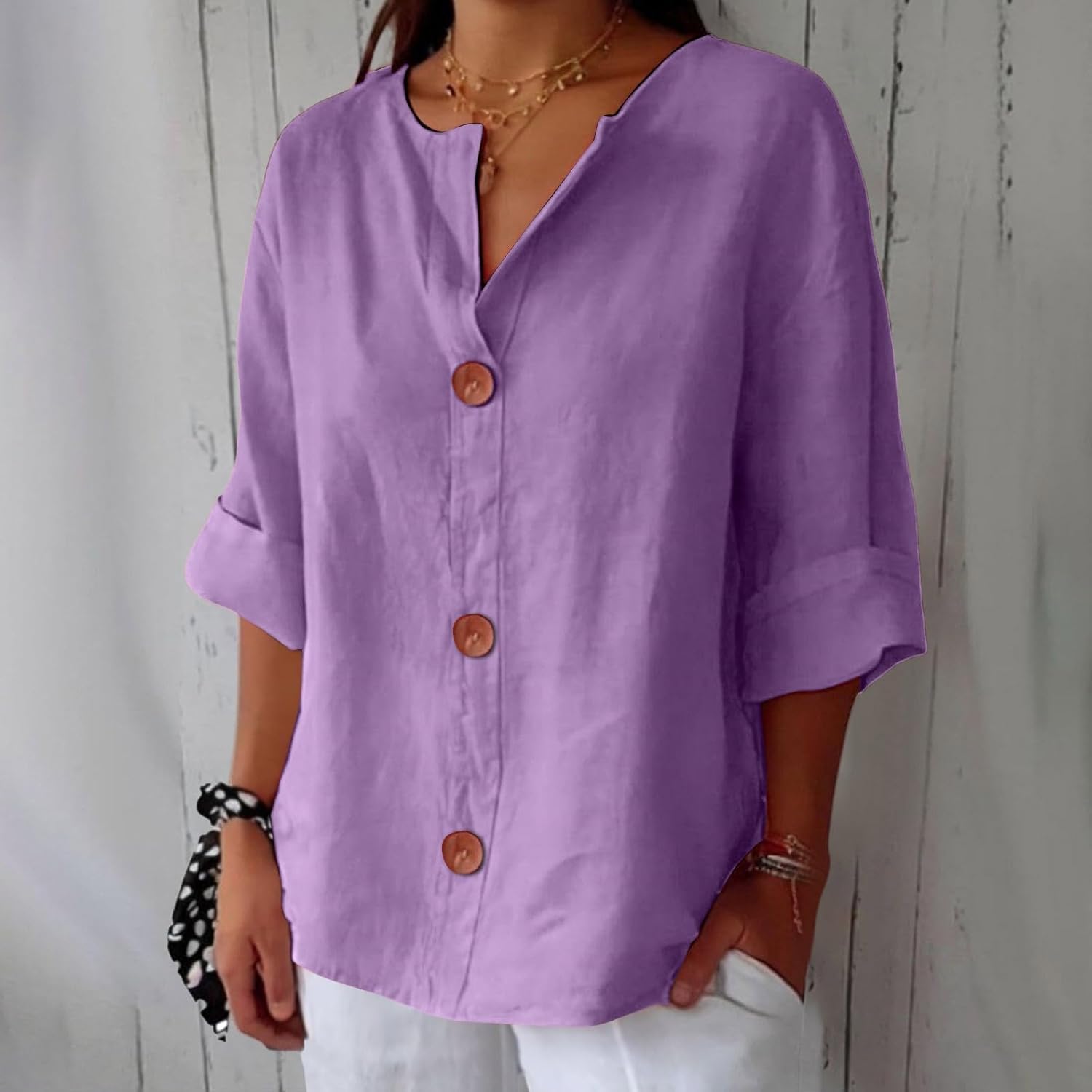 Eastwood and Bloom™ | Relaxed Linen Blouse for Timeless Elegance