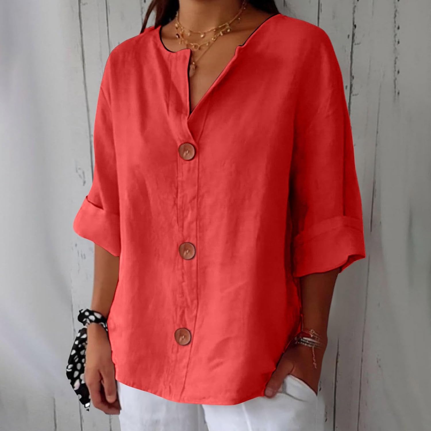 Eastwood and Bloom™ | Relaxed Linen Blouse for Timeless Elegance