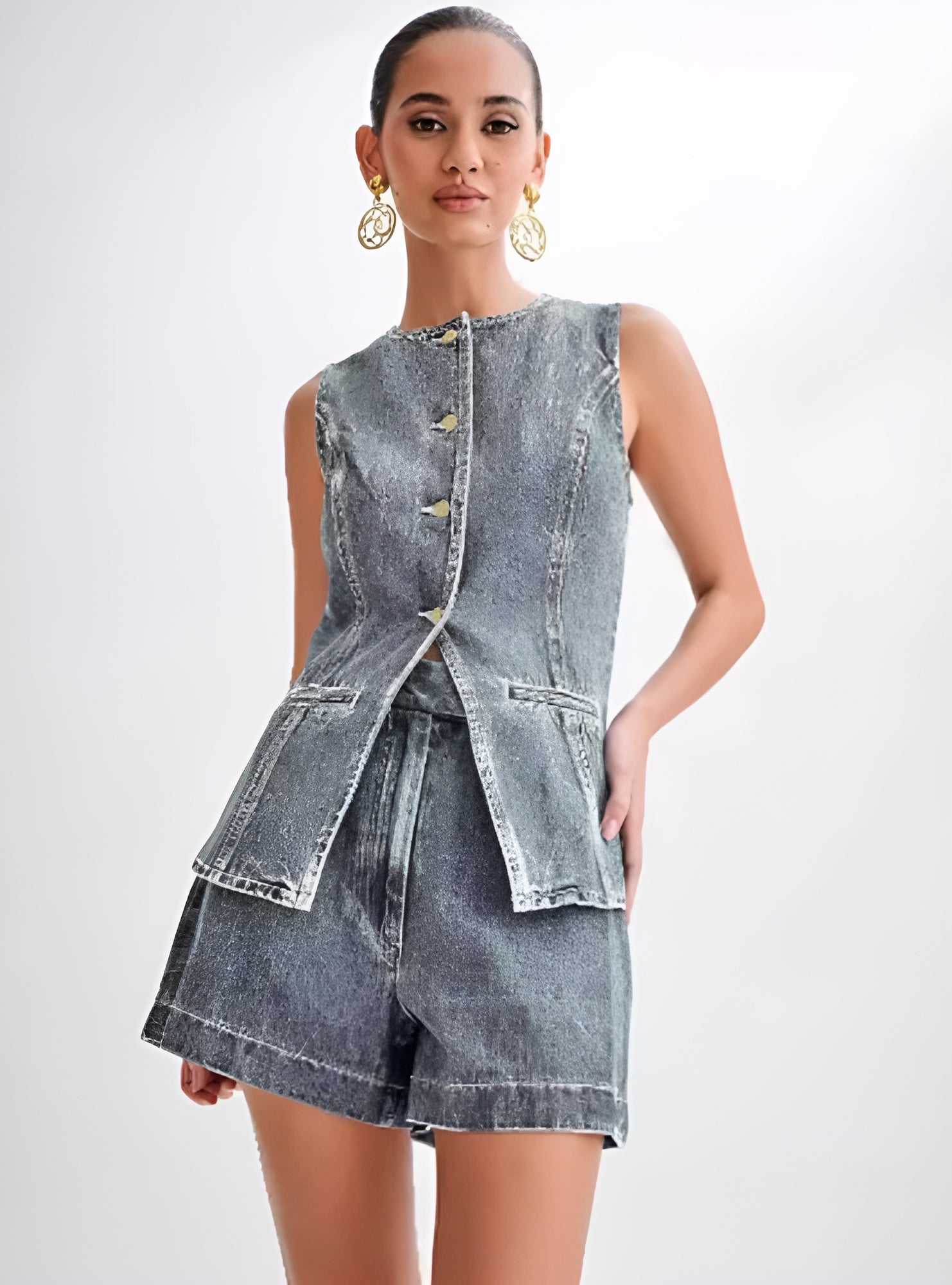 Eastwood and Bloom™ | Trendy Denim Set with Buttons