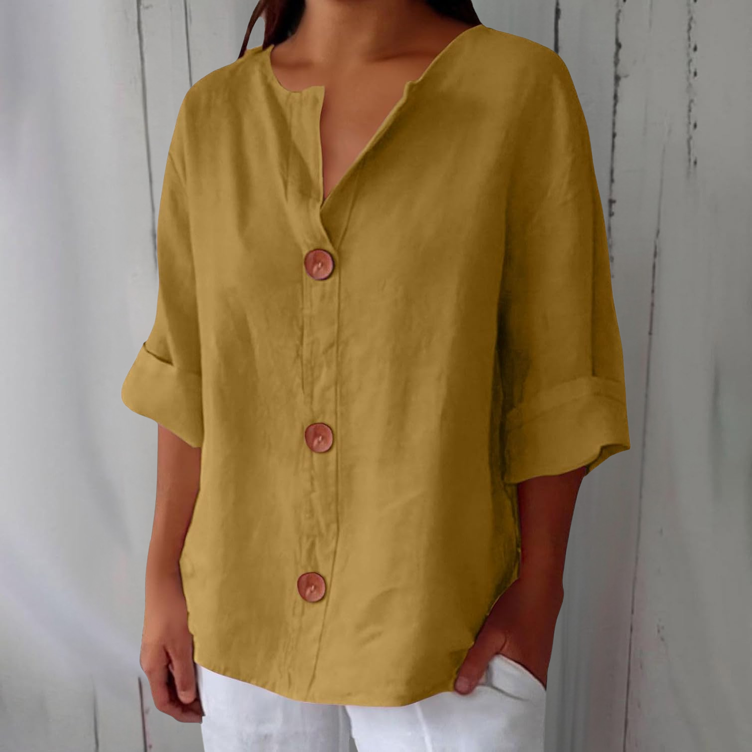 Eastwood and Bloom™ | Relaxed Linen Blouse for Timeless Elegance