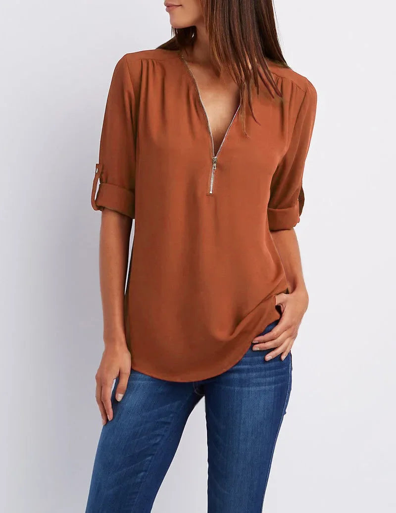 Eastwood and Bloom™ | Ronja – Elegant top with zipper