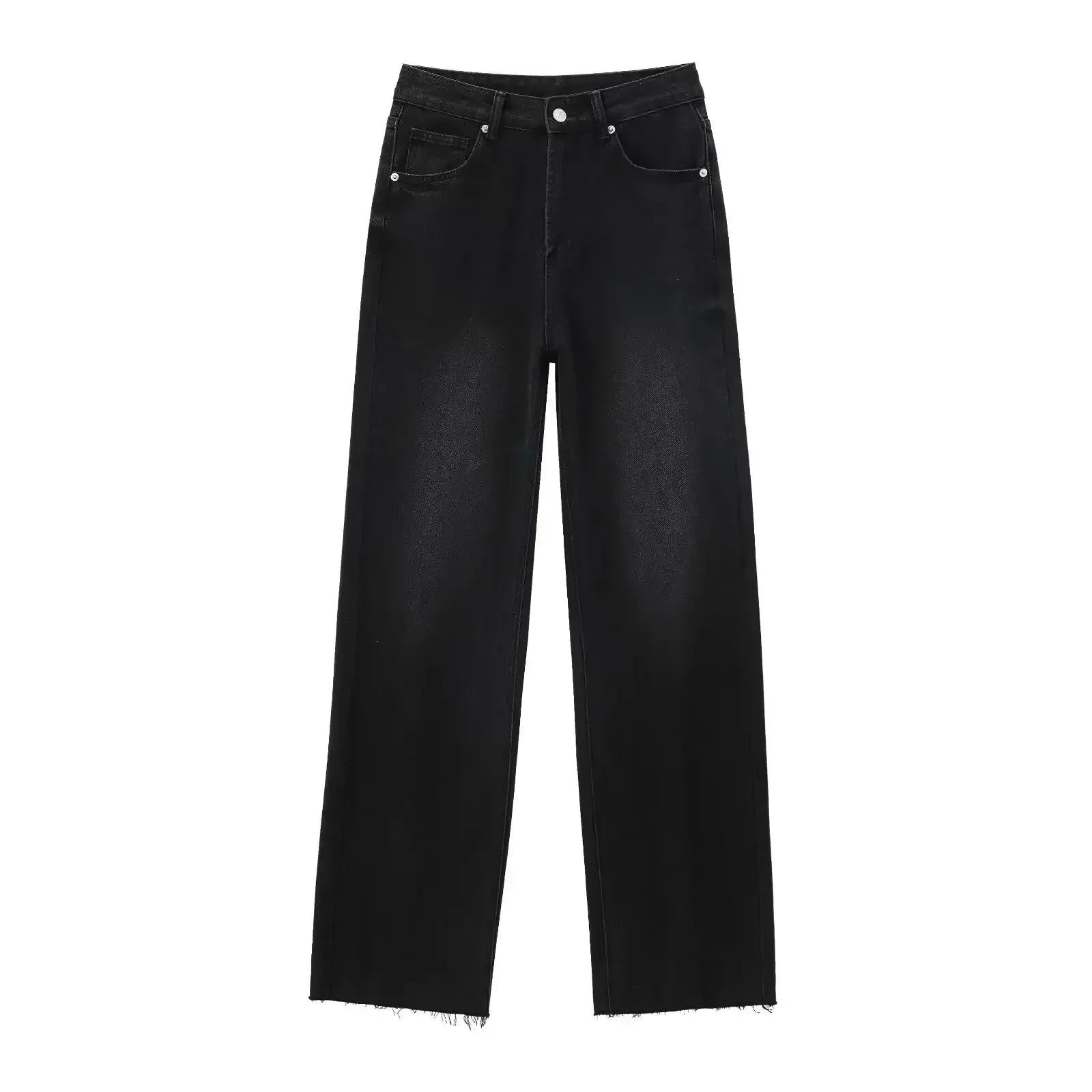 Eastwood and Bloom™ | Elegant Black Jeans with Raw Finish