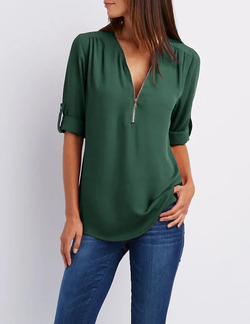 Eastwood and Bloom™ | Ronja – Elegant top with zipper