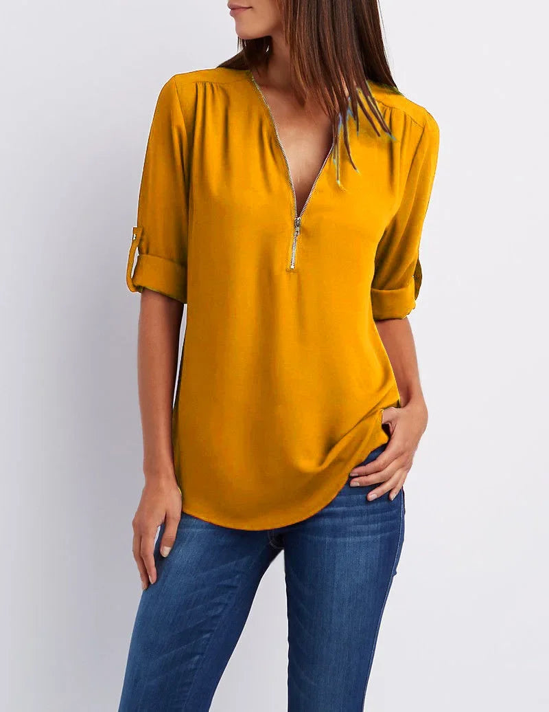 Eastwood and Bloom™ | Ronja – Elegant top with zipper