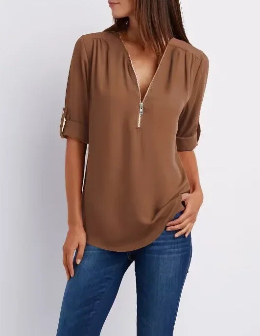 Eastwood and Bloom™ | Ronja – Elegant top with zipper