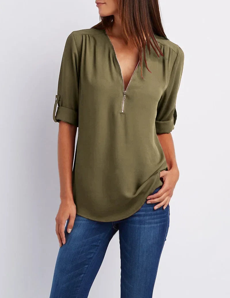 Eastwood and Bloom™ | Ronja – Elegant top with zipper