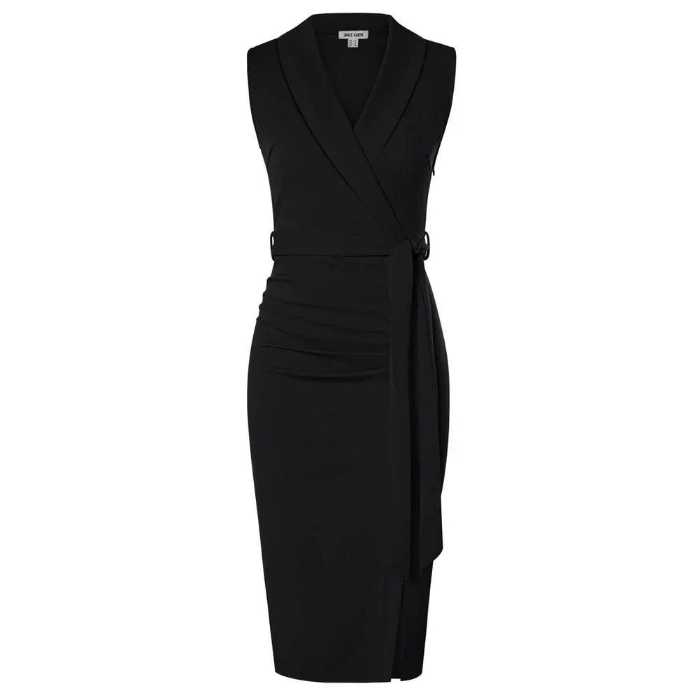 Eastwood and Bloom™ | Elegant wrap dress with tie belt