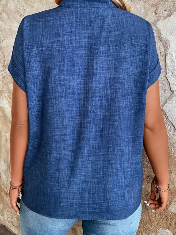Eastwood and Bloom™ | Elinor – Top with a Soft Drape and Relaxed V-Neck