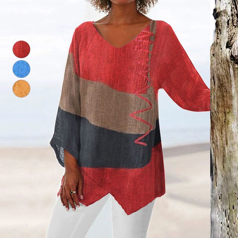 Eastwood and Bloom™ | Hélène - Artistic V-Neck Tunic – Creative, Lightweight & Stylish