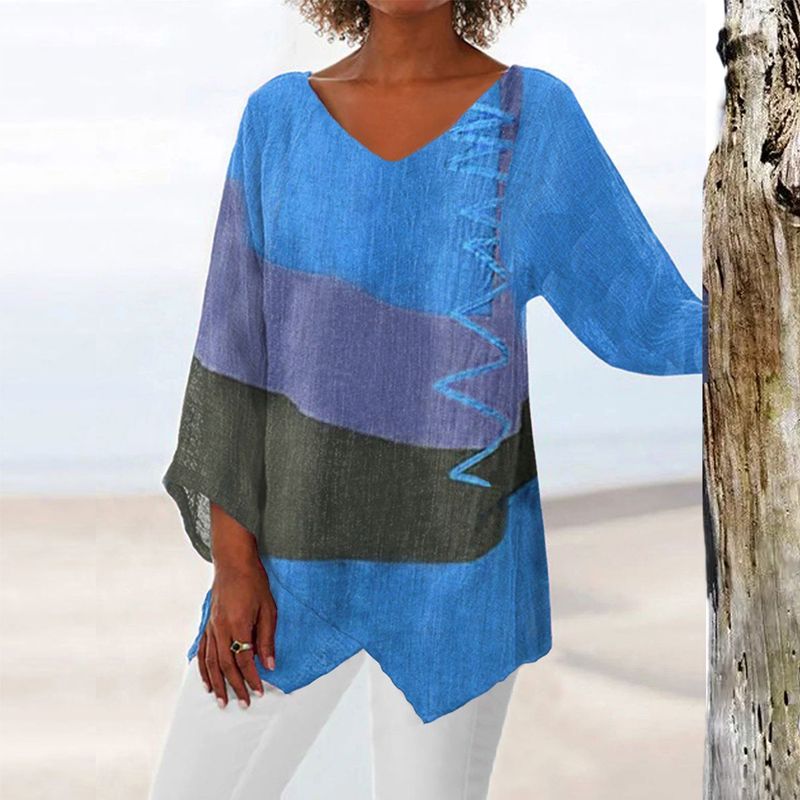 Eastwood and Bloom™ | Hélène - Artistic V-Neck Tunic – Creative, Lightweight & Stylish