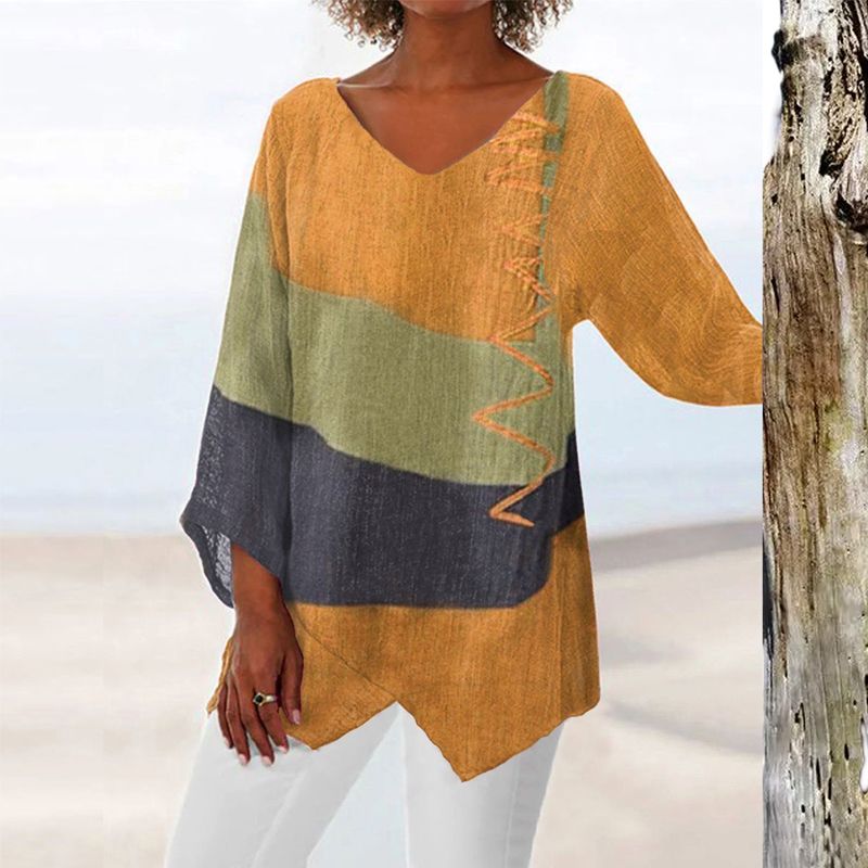 Eastwood and Bloom™ | Hélène - Artistic V-Neck Tunic – Creative, Lightweight & Stylish