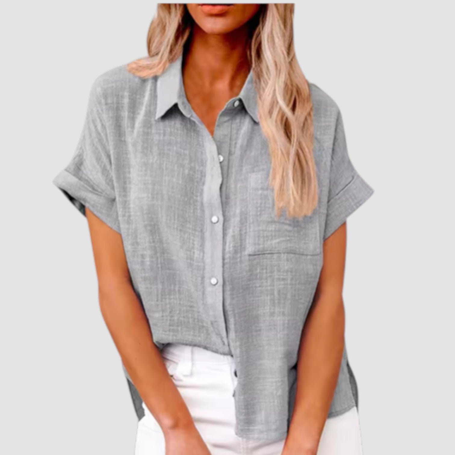 Eastwood and Bloom™ | Lova – Short-sleeved shirt in soft viscose blend