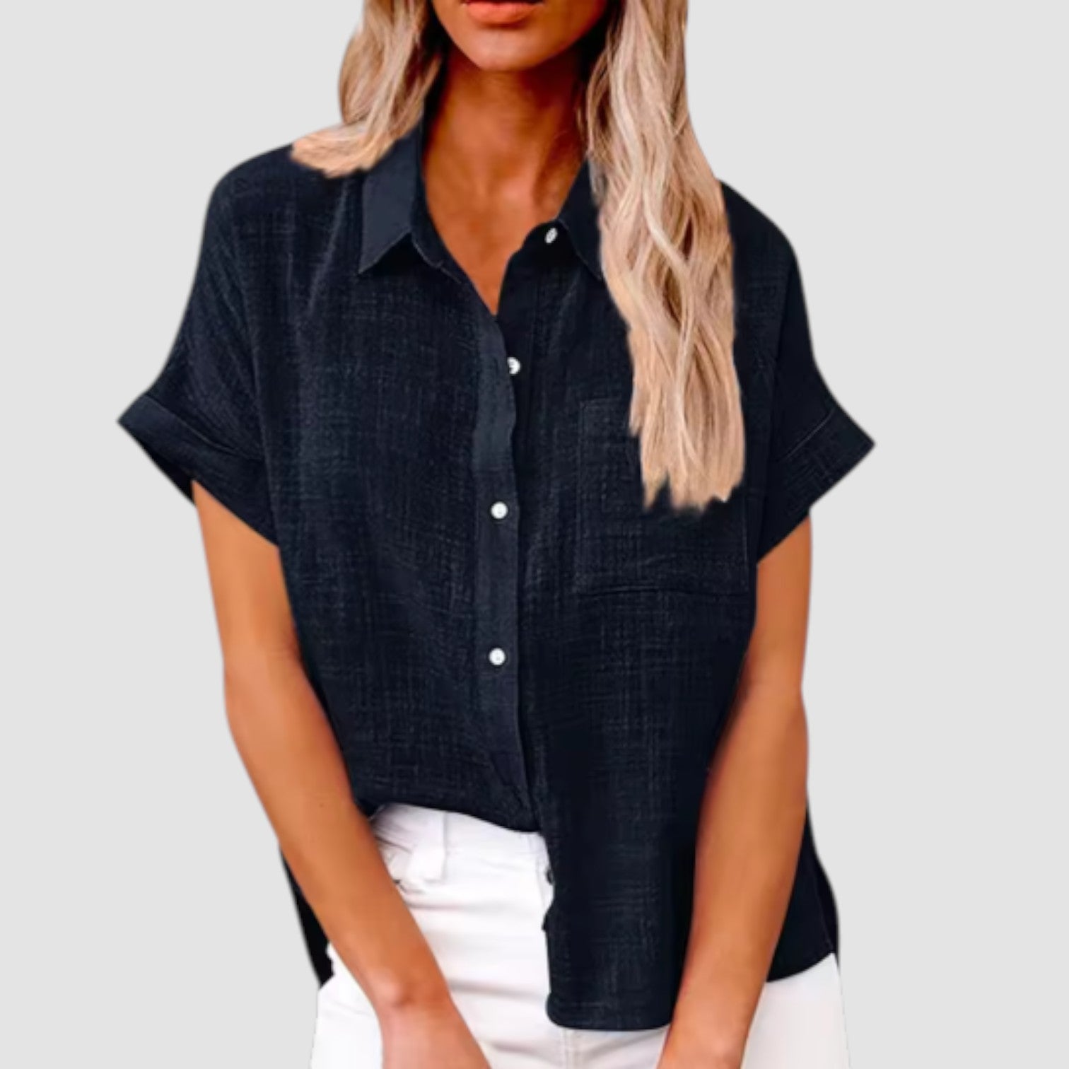 Eastwood and Bloom™ | Lova – Short-sleeved shirt in soft viscose blend