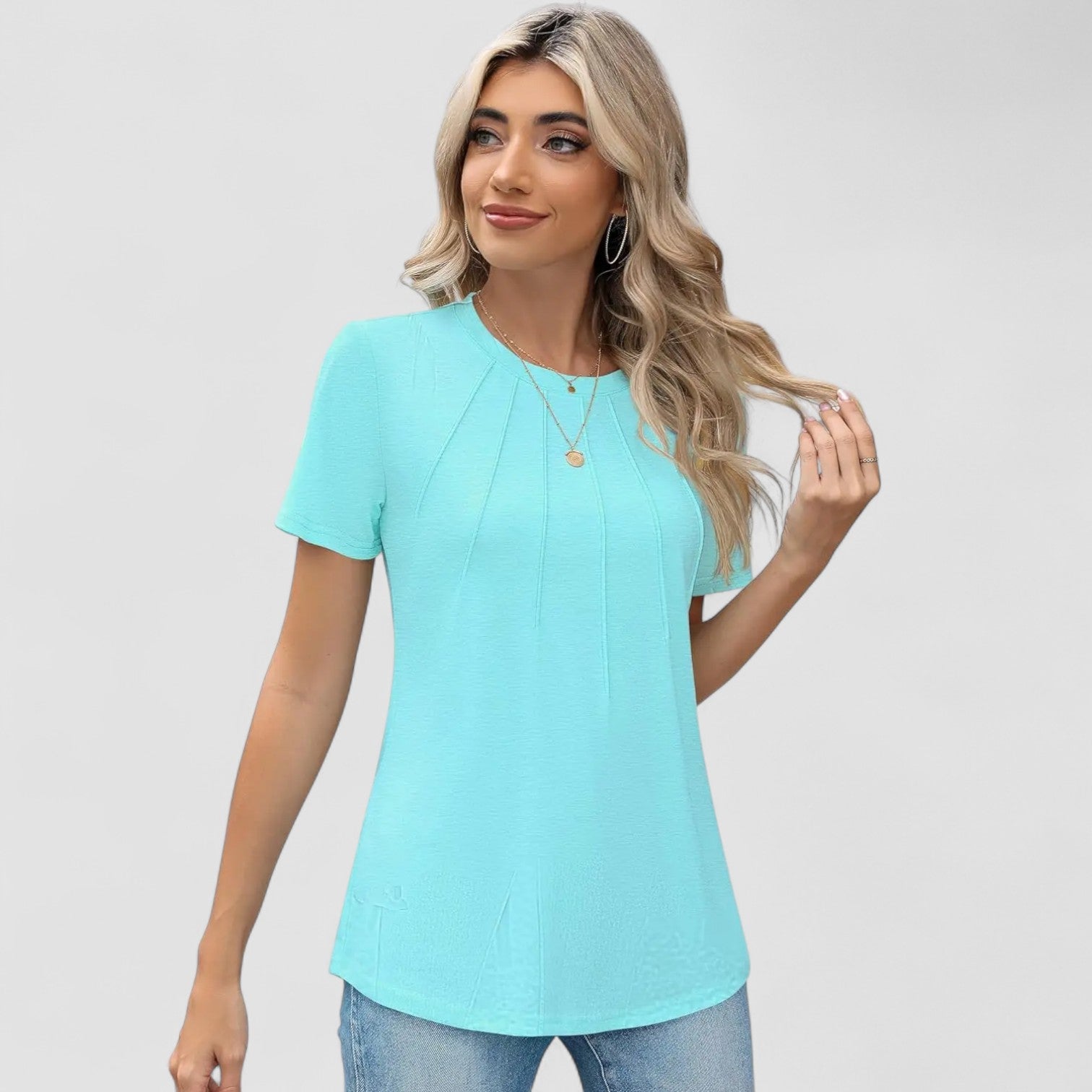 Eastwood and Bloom™ | Noelie – Short-sleeved top with seam details