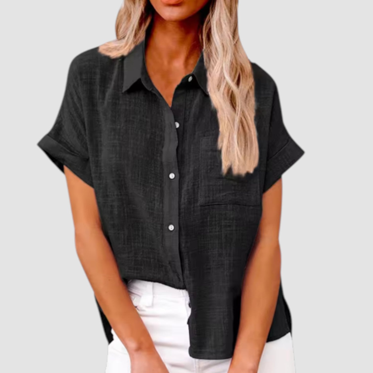 Eastwood and Bloom™ | Lova – Short-sleeved shirt in soft viscose blend