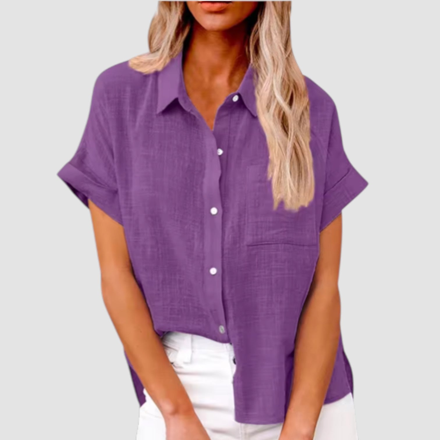 Eastwood and Bloom™ | Lova – Short-sleeved shirt in soft viscose blend