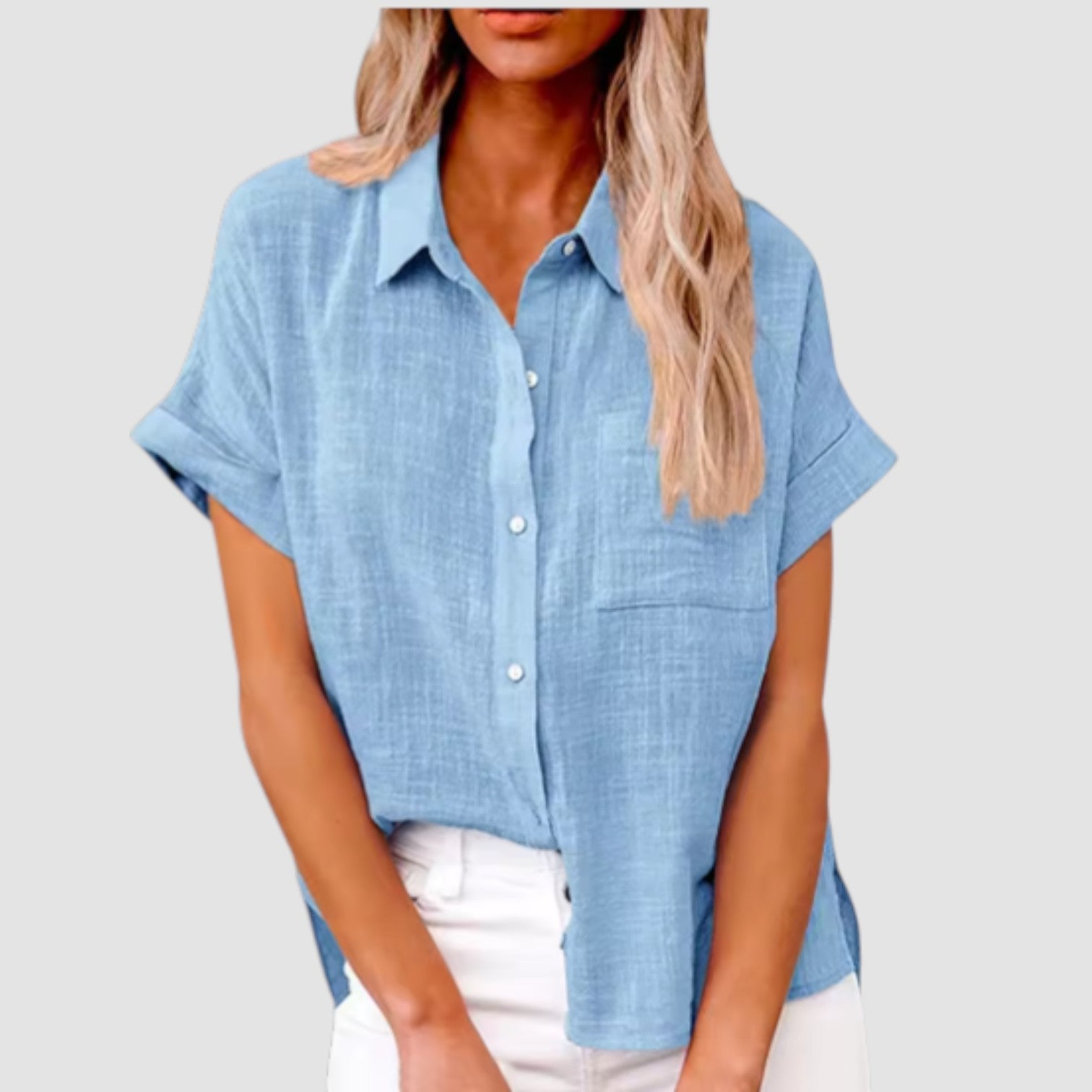 Eastwood and Bloom™ | Lova – Short-sleeved shirt in soft viscose blend