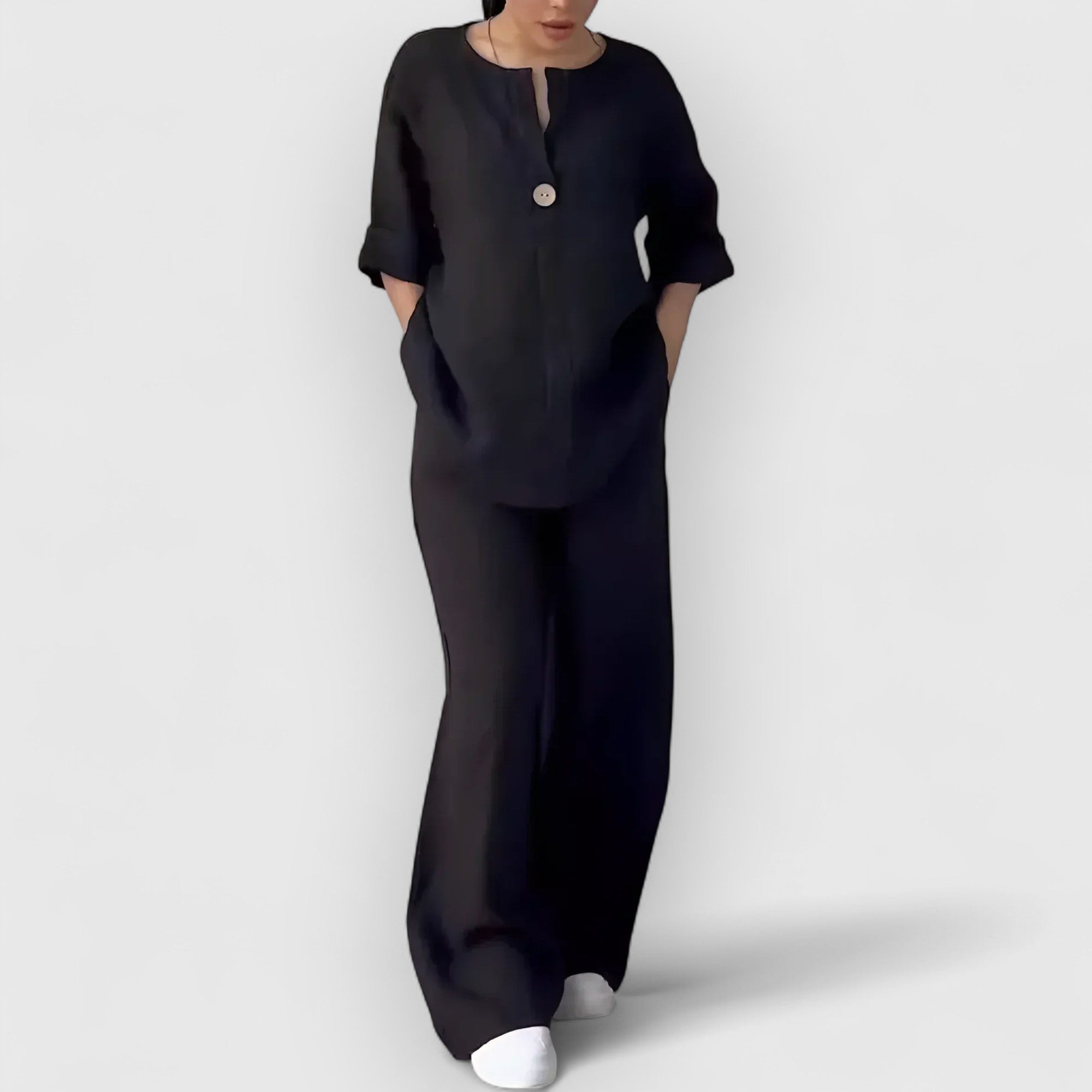 Eastwood and Bloom™ | Margherita – Two-Piece Linen Set in Relaxed, Elegant Style
