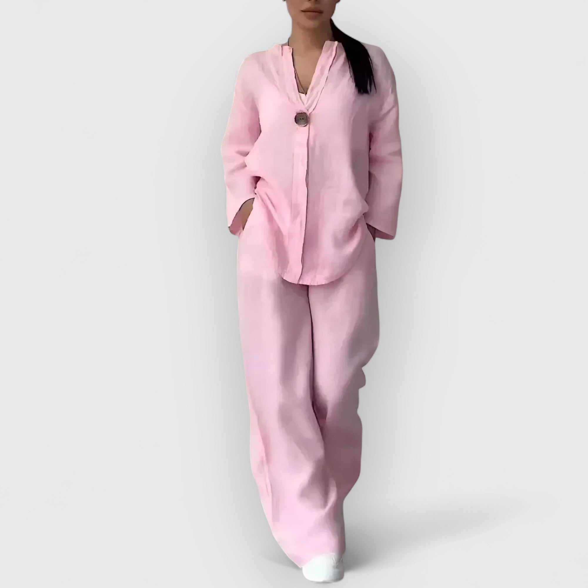Eastwood and Bloom™ | Margherita – Two-Piece Linen Set in Relaxed, Elegant Style