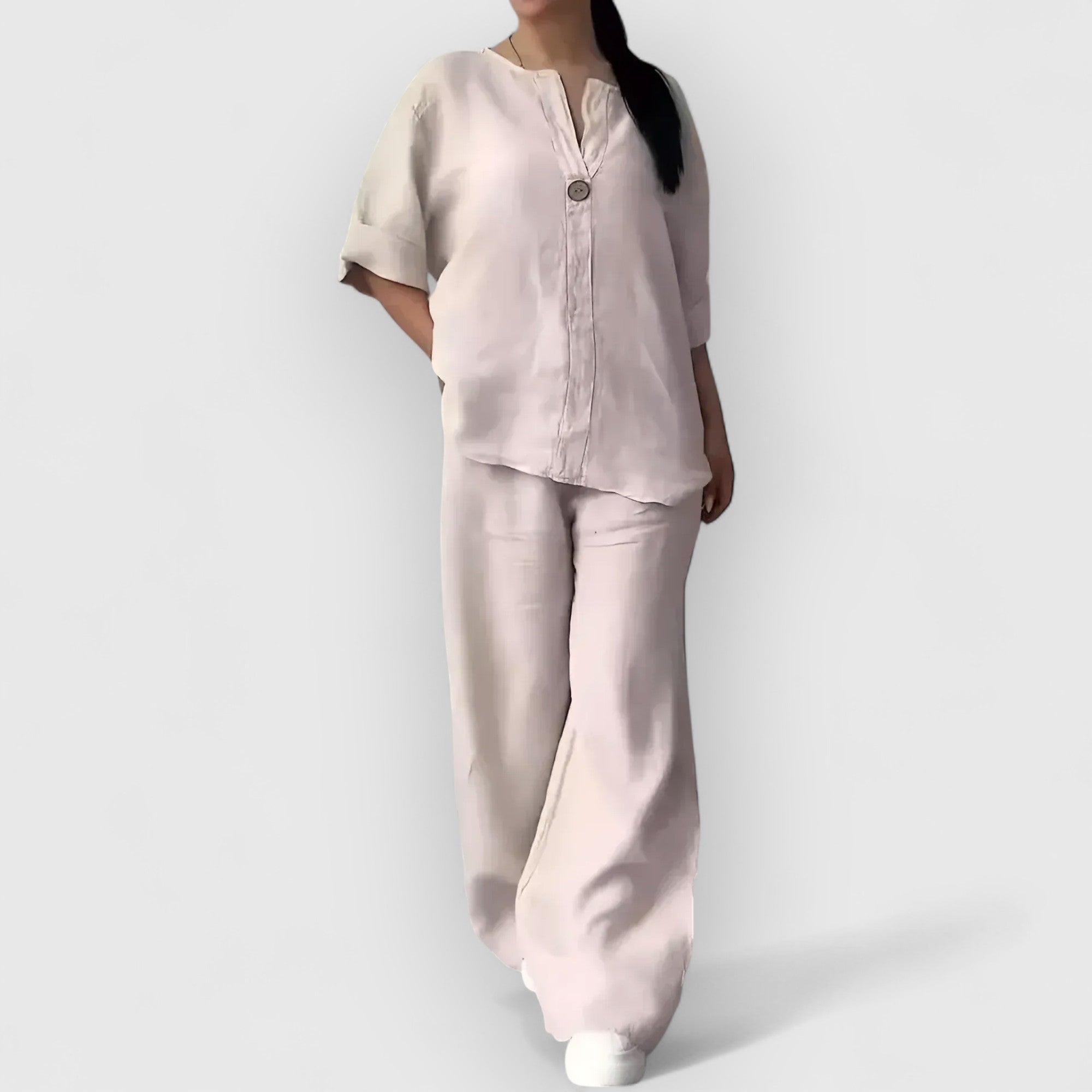 Eastwood and Bloom™ | Margherita – Two-Piece Linen Set in Relaxed, Elegant Style