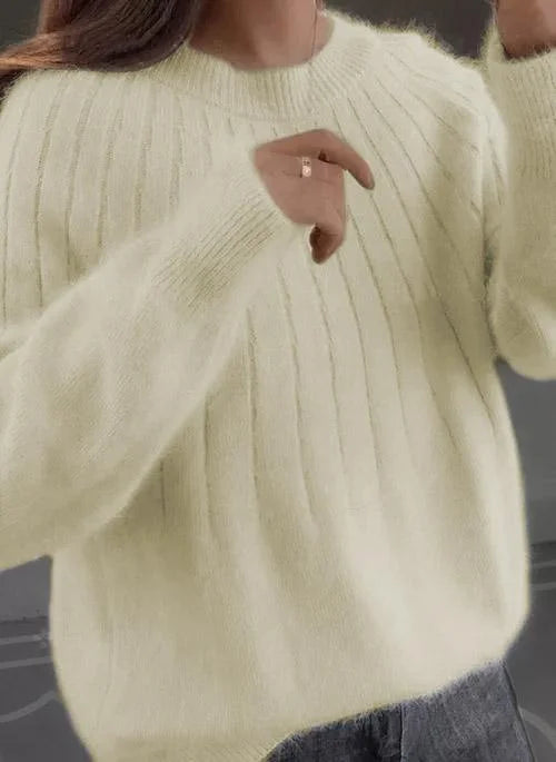 Eastwood and Bloom™ | Shereen – Round Neck Fluffy Sweater