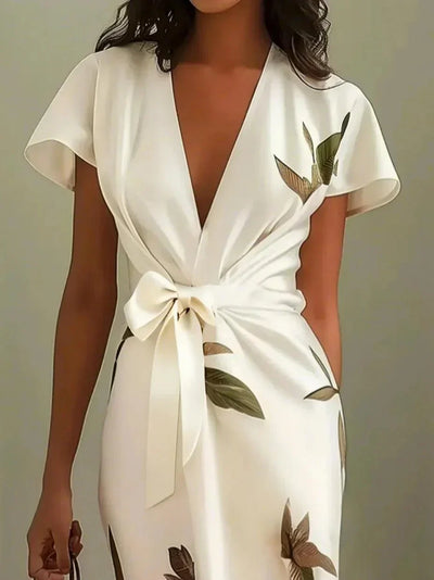 Eastwood and Bloom™ | Nephele – Draped Tie-Waist Dress