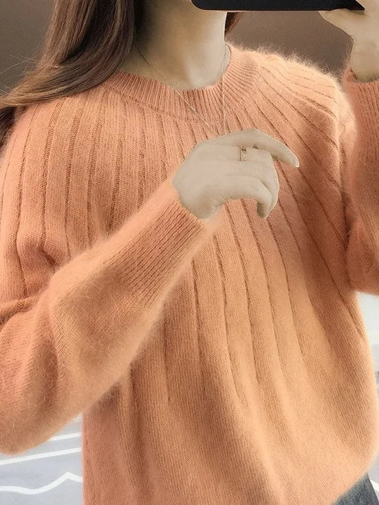 Eastwood and Bloom™ | Shereen – Round Neck Fluffy Sweater