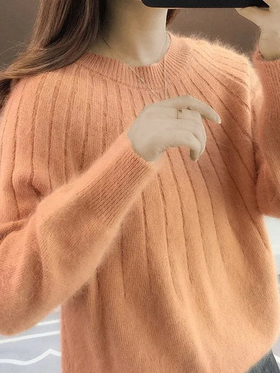 Eastwood and Bloom™ | Shereen – Round Neck Fluffy Sweater