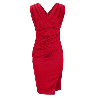 Eastwood and Bloom™ | Fitted dress with V-neck and slit