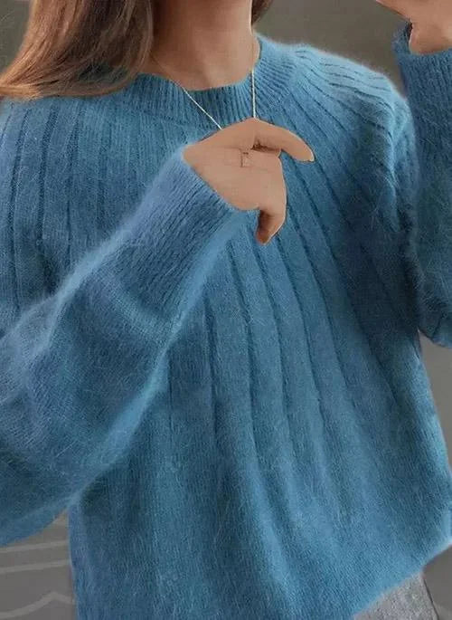 Eastwood and Bloom™ | Shereen – Round Neck Fluffy Sweater