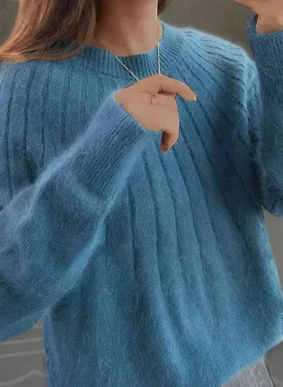 Eastwood and Bloom™ | Shereen – Round Neck Fluffy Sweater