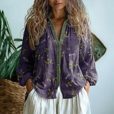 Eastwood and Bloom™ | Dorothea – Relaxed Patterned Blouse