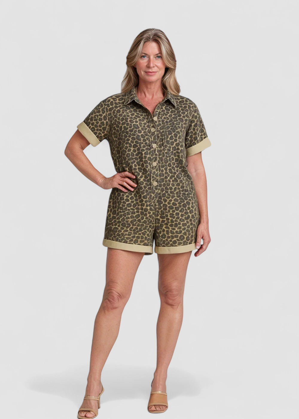 Eastwood and Bloom™ | Shirt Dress with Leopard Print