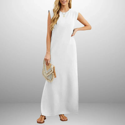 Eastwood and Bloom™ | Long Dress in Flowing Anti-Wrinkle Fabric