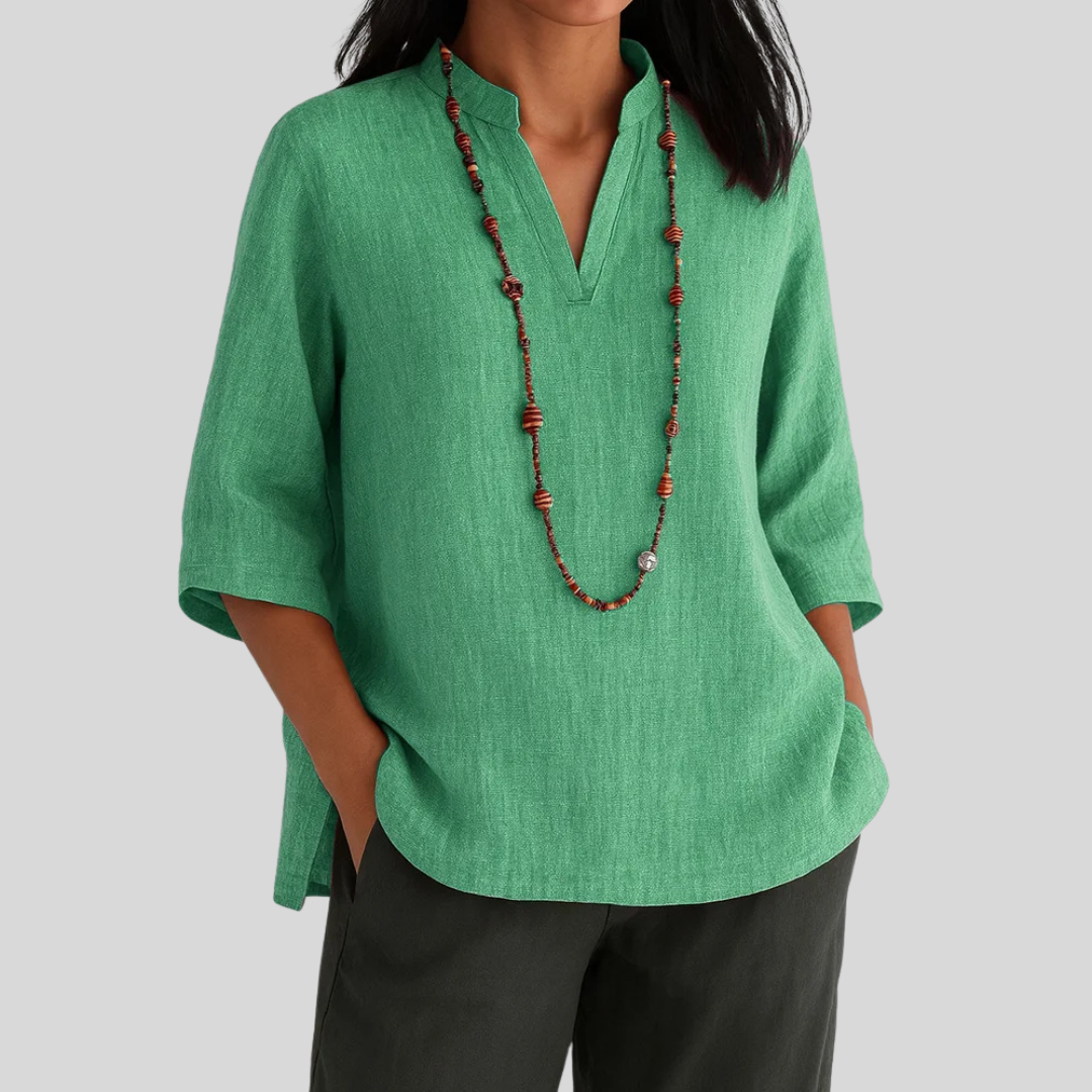 Eastwood and Bloom™ | Elin – Tunic Top in Soft Linen Blend