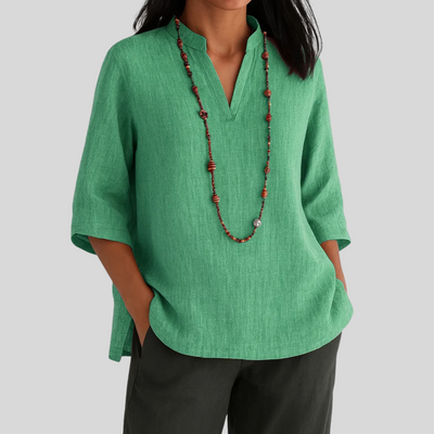 Eastwood and Bloom™ | Elin – Tunic Top in Soft Linen Blend