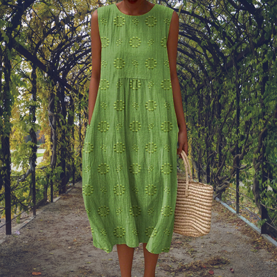 Eastwood and Bloom™ | Aikaterini – Elegant Sleeveless Dress with Pockets