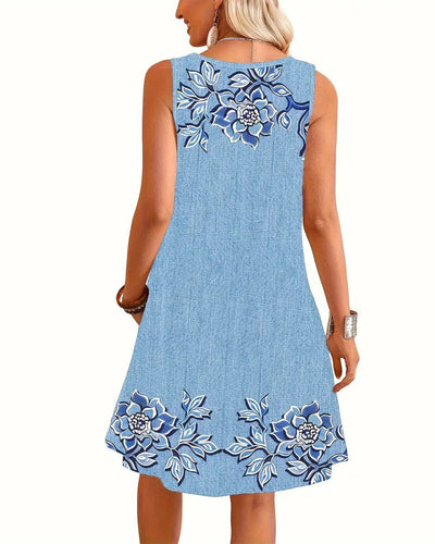 Eastwood and Bloom™ | Finley – Sleeveless Button-Front Dress