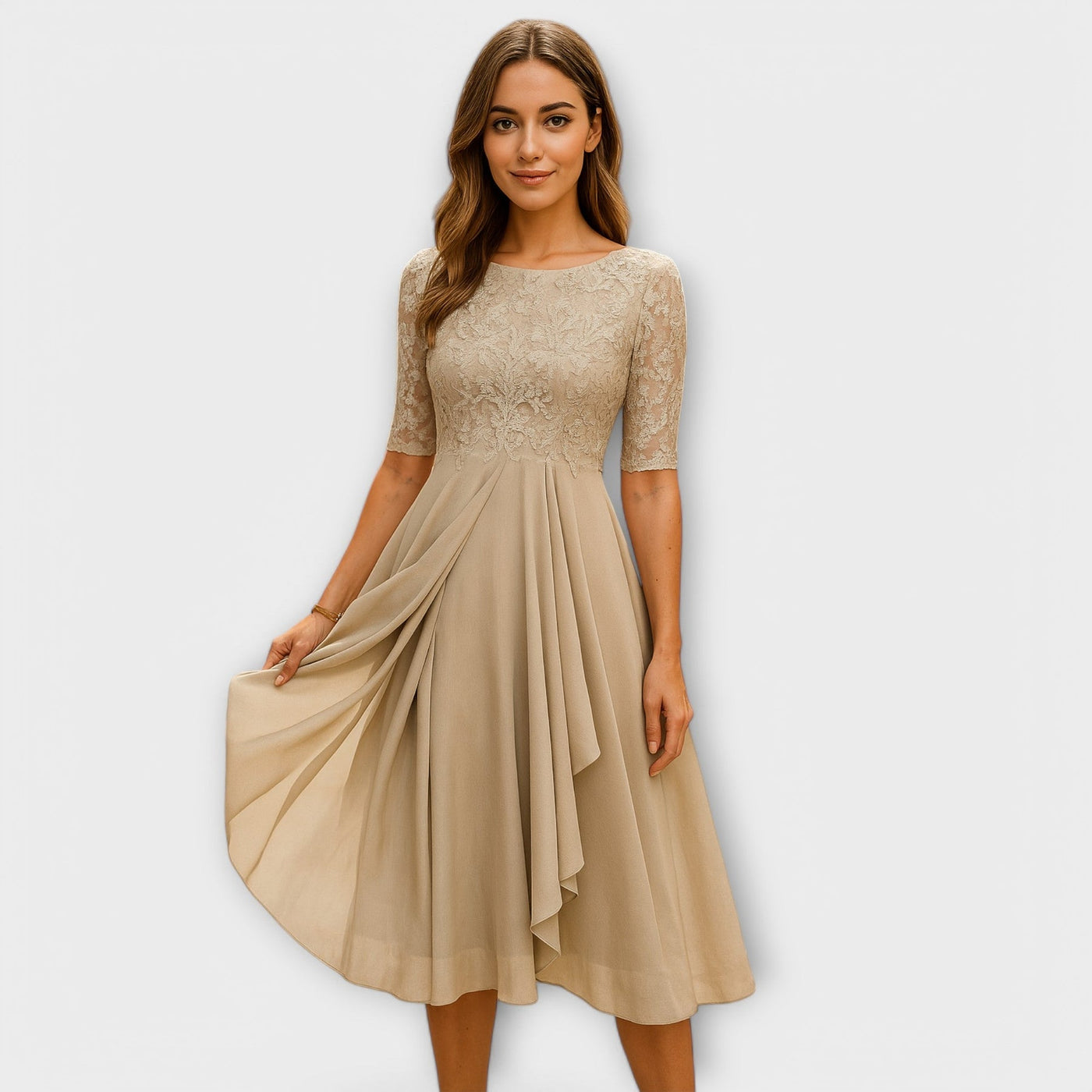 Eastwood and Bloom™ | Martyna – Elegant Lace Midi Dress