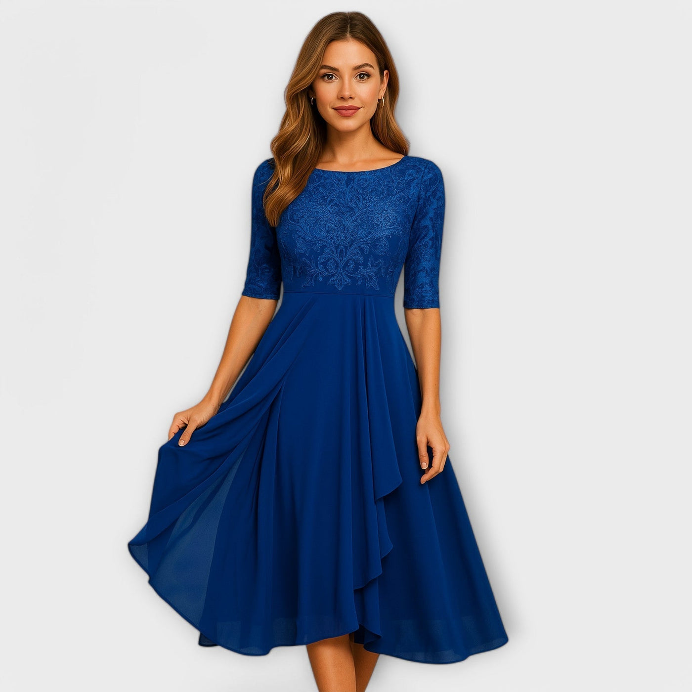 Eastwood and Bloom™ | Martyna – Elegant Lace Midi Dress