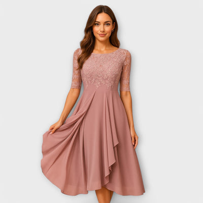 Eastwood and Bloom™ | Martyna – Elegant Lace Midi Dress