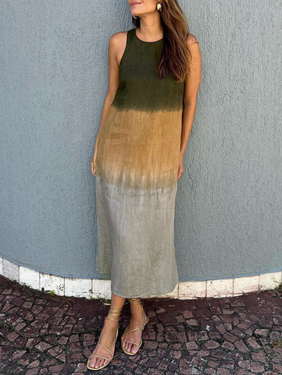 Eastwood and Bloom™ | Aurelia – Sleeveless Gradient Midi Dress